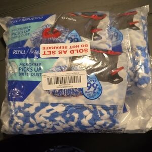 Blue & White O'Cedar Rinse Clean Microfiber Mop Refill - 3 Pack